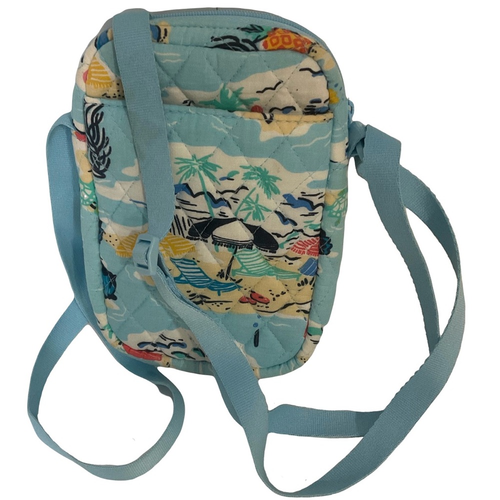 Vera Bradley BEACH TREASURES RFID Cotton Mini Hipster Crossbody Bag; Top Zip